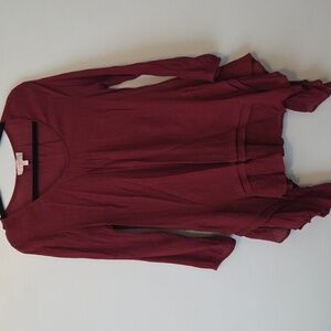 Ruffled Shark Bite Hem Tunic